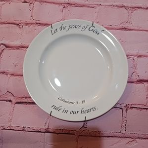 COVENTRY DAILY Blessing Plate w/Hanger "Let the Peace of God Live in our Hearts"